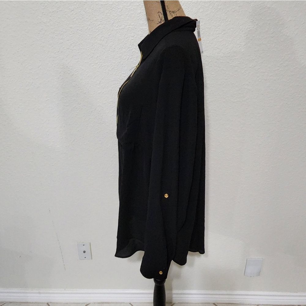 Michael Kors black zippered gauzy flowy plus size 3X new!!! - Picture 3 of 6